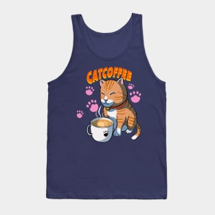 cat coffee Tank Top